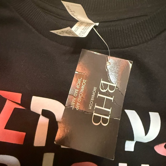 Merry & Bright Holiday Tunic Sweatshirt Black Size Medium - Picture 6 of 10